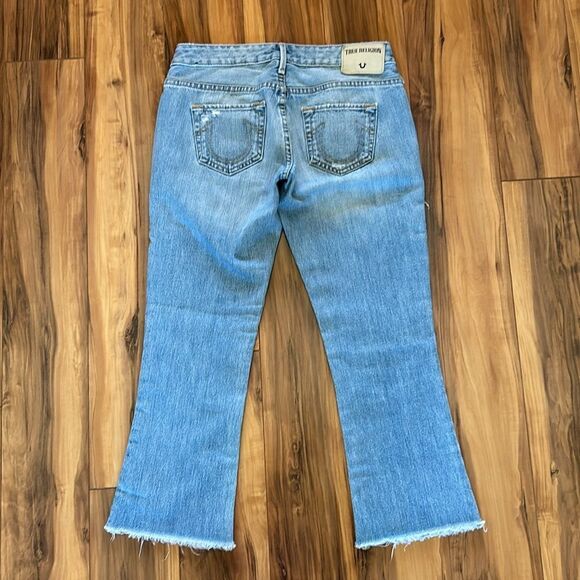 True Religion Karlie Cropped Low Rise Bell Bottom Jeans - Picture 6 of 6